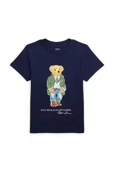 Polo Ralph Lauren Детская хлопковая футболка, военно-морской