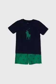 Polo Ralph Lauren Детская хлопковая пижама, зеленый