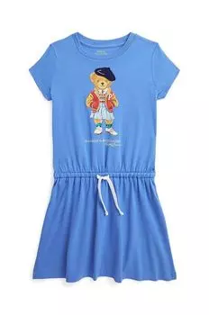 Polo Ralph Lauren Детское хлопковое детское платье, синий