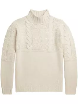 Polo Ralph Lauren джемпер Anchor фактурной вязки, нейтральный цвет