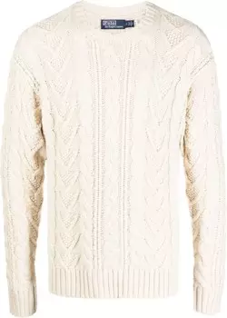 Polo Ralph Lauren джемпер фактурной вязки, нейтральный цвет