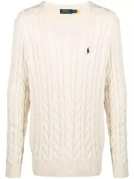 Polo Ralph Lauren джемпер фактурной вязки, нейтральный цвет