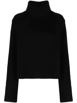 Polo Ralph Lauren джемпер из смесовой шерсти с высоким воротником, черный