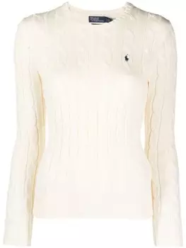 Polo Ralph Lauren джемпер Juliana фактурной вязки, нейтральный цвет