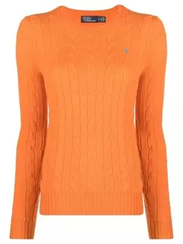 Polo Ralph Lauren джемпер Julianna фактурной вязки, оранжевый