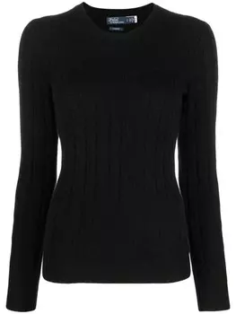 Polo Ralph Lauren джемпер Julianna фактурной вязки, черный