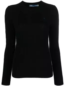 Polo Ralph Lauren джемпер Julianna фактурной вязки, черный