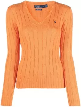 Polo Ralph Lauren джемпер Kimberly фактурной вязки, оранжевый