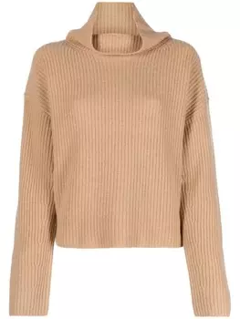 Polo Ralph Lauren джемпер крупной вязки с высоким воротником, нейтральный цвет