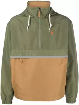 Polo Ralph Lauren джемпер на молнии с вышитым логотипом, зеленый