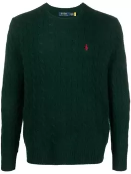 Polo Ralph Lauren джемпер Polo Pony фактурной вязки, зеленый