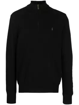 Polo Ralph Lauren джемпер Polo Pony с воротником на молнии, черный