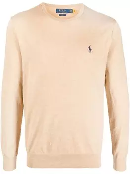 Polo Ralph Lauren джемпер с логотипом Polo Pony, нейтральный цвет