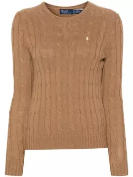 Polo Ralph Lauren джемпер с логотипом Polo Pony, коричневый