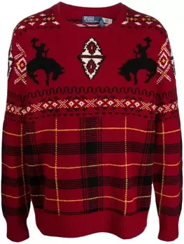 Polo Ralph Lauren джемпер с узором, красный