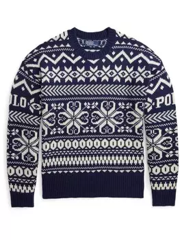 Polo Ralph Lauren джемпер с узором, синий