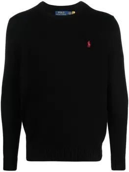 Polo Ralph Lauren джемпер с вышитым логотипом, черный