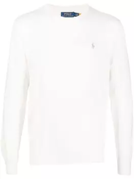 Polo Ralph Lauren джемпер с вышитым логотипом, белый