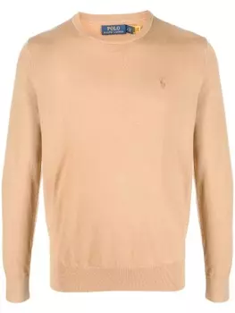 Polo Ralph Lauren джемпер с вышитым логотипом, нейтральный цвет