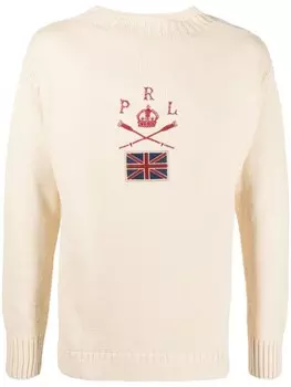 Polo Ralph Lauren джемпер с вышитым логотипом, нейтральный цвет