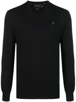 Polo Ralph Lauren джемпер с вышитым логотипом, черный