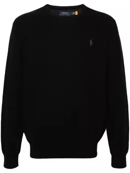 Polo Ralph Lauren джемпер с вышитым логотипом, черный