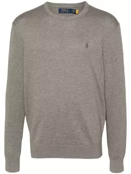 Polo Ralph Lauren джемпер с вышивкой Polo Pony, серый