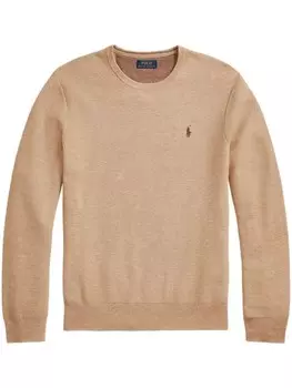 Polo Ralph Lauren джемпер с вышивкой Polo Pony, нейтральный цвет