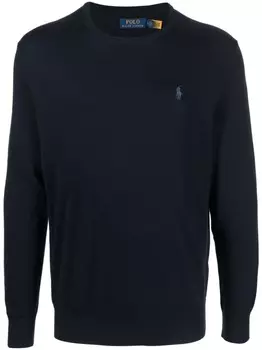 Polo Ralph Lauren джемпер с вышивкой Polo Pony, синий