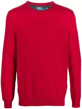 Polo Ralph Lauren джемпер с вышивкой Polo Pony, красный