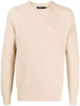 Polo Ralph Lauren джемпер с вышивкой Polo Pony, коричневый