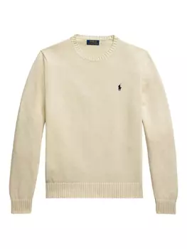 Polo Ralph Lauren джемпер с вышивкой Polo Pony, нейтральный