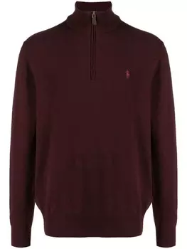 Polo Ralph Lauren джемпер с высоким воротником и вышитым логотипом, красный