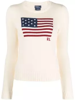 Polo Ralph Lauren джемпер вязки интарсия, нейтральный цвет