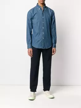 Polo Ralph Lauren джинсовая рубашка с логотипом, синий