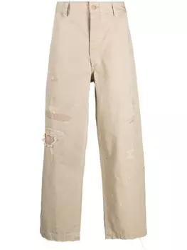 Polo Ralph Lauren джинсы с эффектом разбрызганной краски, коричневый