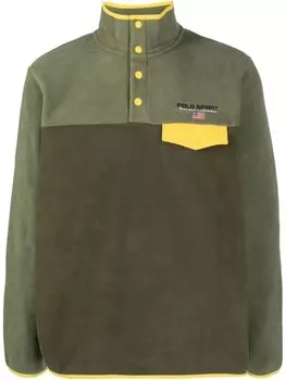 Polo Ralph Lauren флисовая толстовка с вышитым логотипом, зеленый