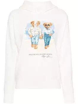 Polo Ralph Lauren флисовое худи Ralph & Ricky Bear, белый