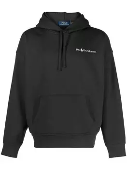 Polo Ralph Lauren флисовое худи с логотипом, черный