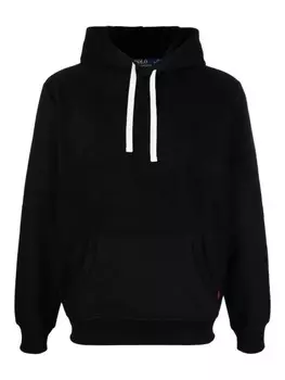 Polo Ralph Lauren флисовое худи с вышитым логотипом, черный