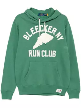 Polo Ralph Lauren флисовое худи Slub с графичным принтом, зеленый