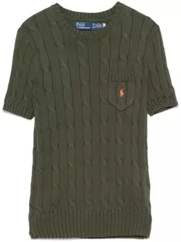 Polo Ralph Lauren футболка фактурной вязки, зеленый