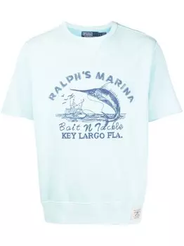 Polo Ralph Lauren футболка с графичным принтом, синий