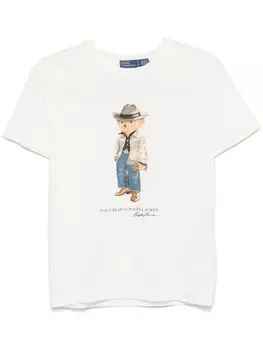 Polo Ralph Lauren футболка с мотивом Polo-Bear, белый