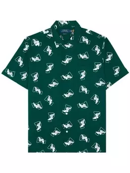 Polo Ralph Lauren футболка с принтом P-Wing, зеленый