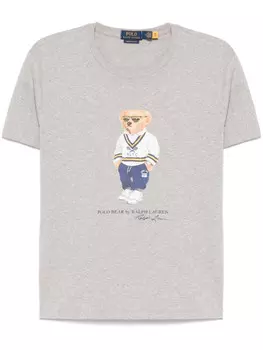 Polo Ralph Lauren футболка с принтом Polo Bear, серый