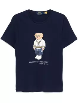 Polo Ralph Lauren футболка с принтом Polo Bear, синий