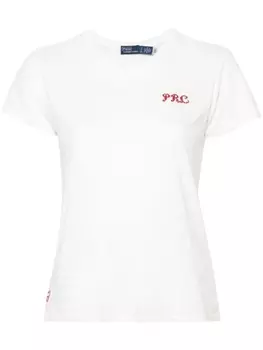 Polo Ralph Lauren футболка с вышитым логотипом, белый