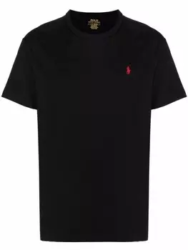 Polo Ralph Lauren футболка с вышитым логотипом, черный
