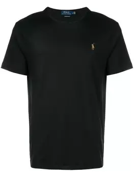 Polo Ralph Lauren футболка с вышитым логотипом, черный